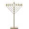 Vintiquewise Large Antique Gold Nine Branch Electric Chabad Style Hanukkah Menorah with Flame Shaped LED Bulbs QI004626 - alternate 1